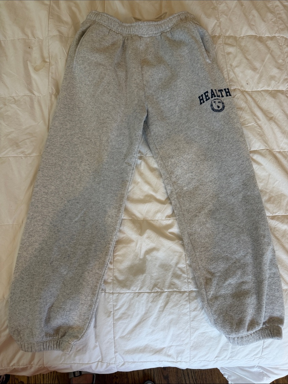 Kids Gray 'Health' Logo Sweatpants